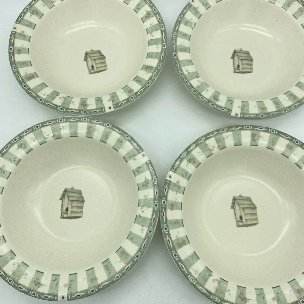 Pfaltzgraff Naturewood Deep Rimmed‎ Soup Cereal Bowls 7 1/4